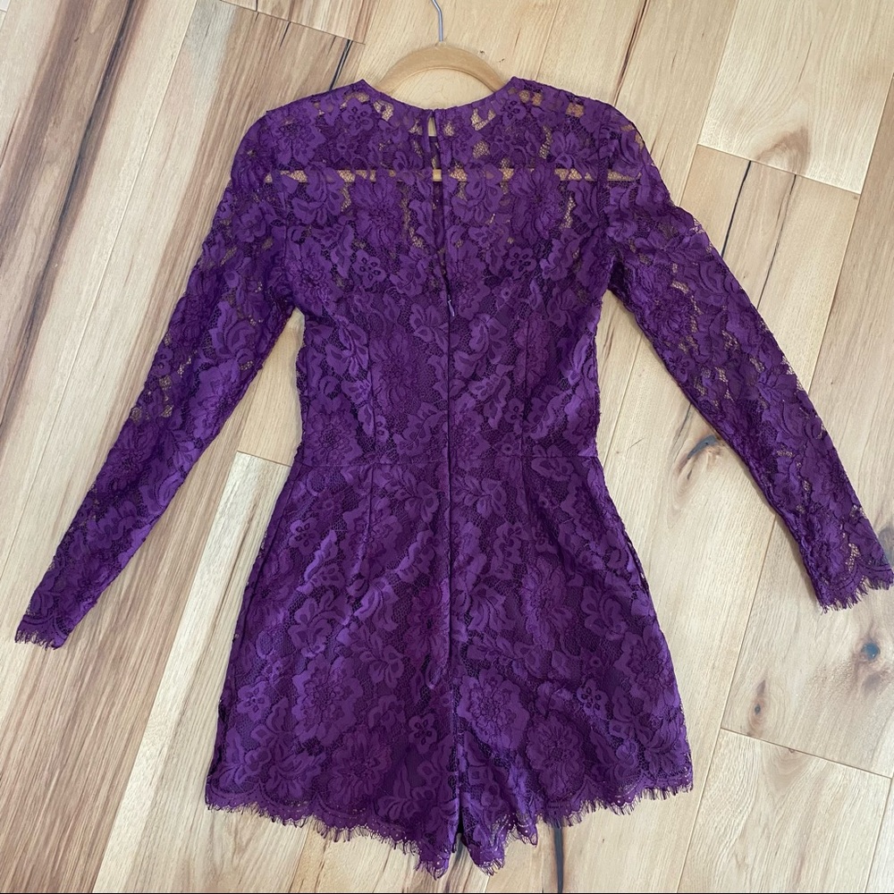 Cynthia Rowley Plum Midnight Lace Romper EUC - Picture 8 of 16